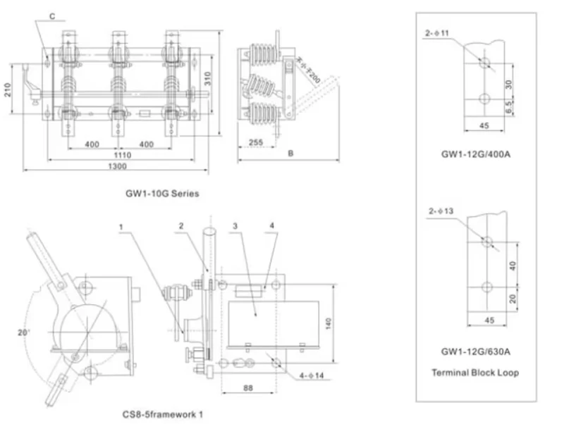 GW4 220kv Outdoor Load Break Isolating Switch
